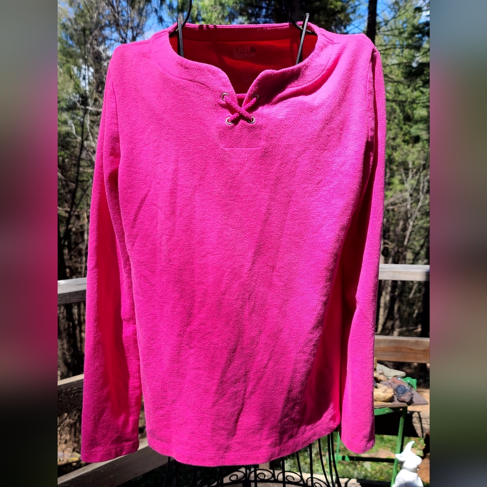 Pink Croft & Barrow soft pullover sweatshirt szS